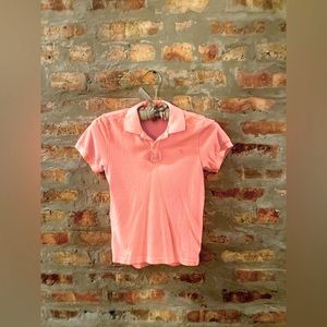 Salmon, pink polo size 6-8Y